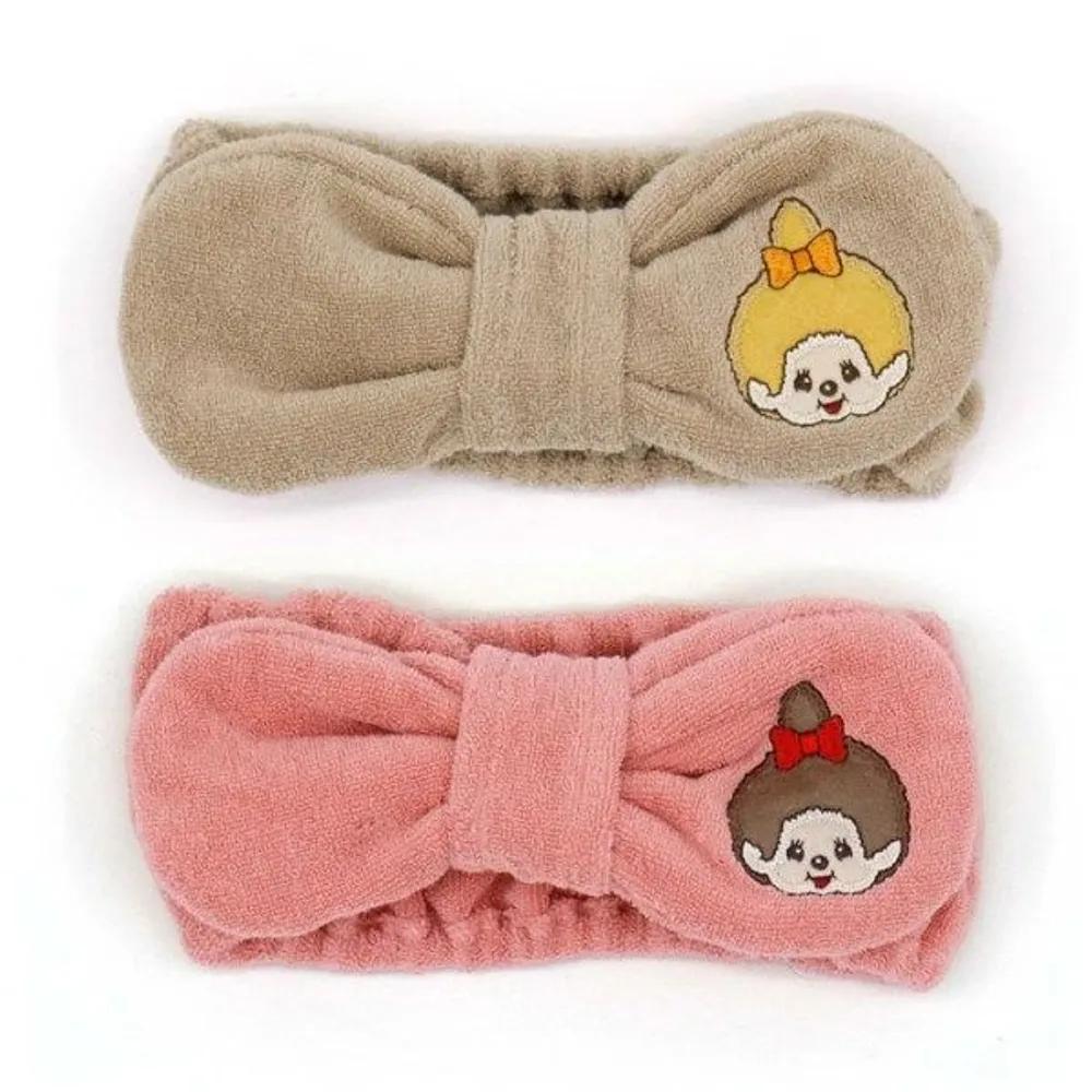 Monchichi ribbon hair band headband hair tie Monchichi-chan character brown