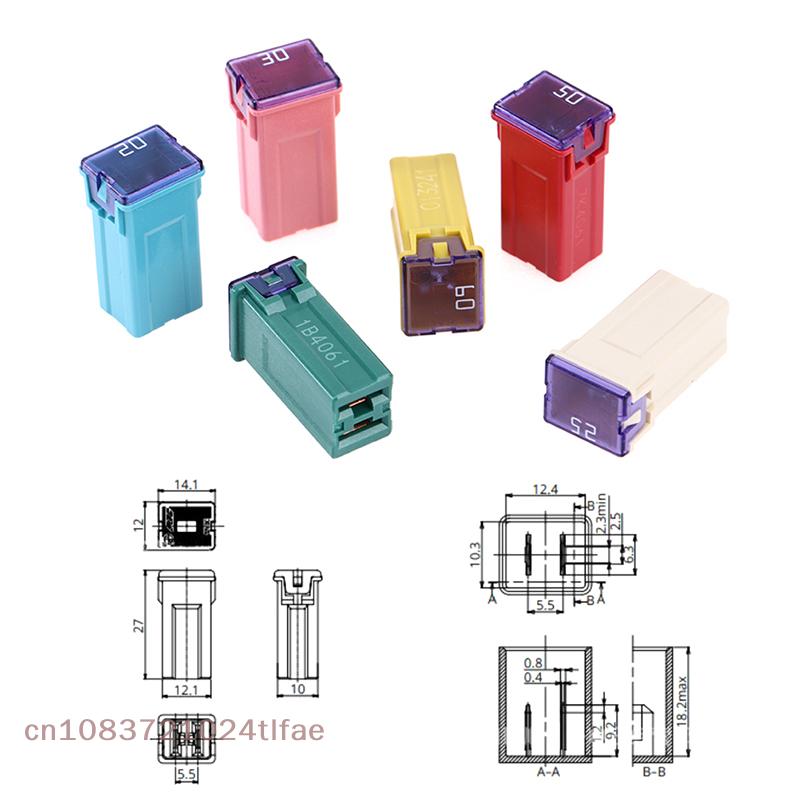YY30~Mini Square Fuse 32V 20A 25A 30A 40A 50A60A Automotive Car Fuse With Plastic Box