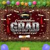 2D Plane Wine-red Metallic Graduation Banner Suitable for Decoration At Graduation Ceremony Parties Polyester Fiber