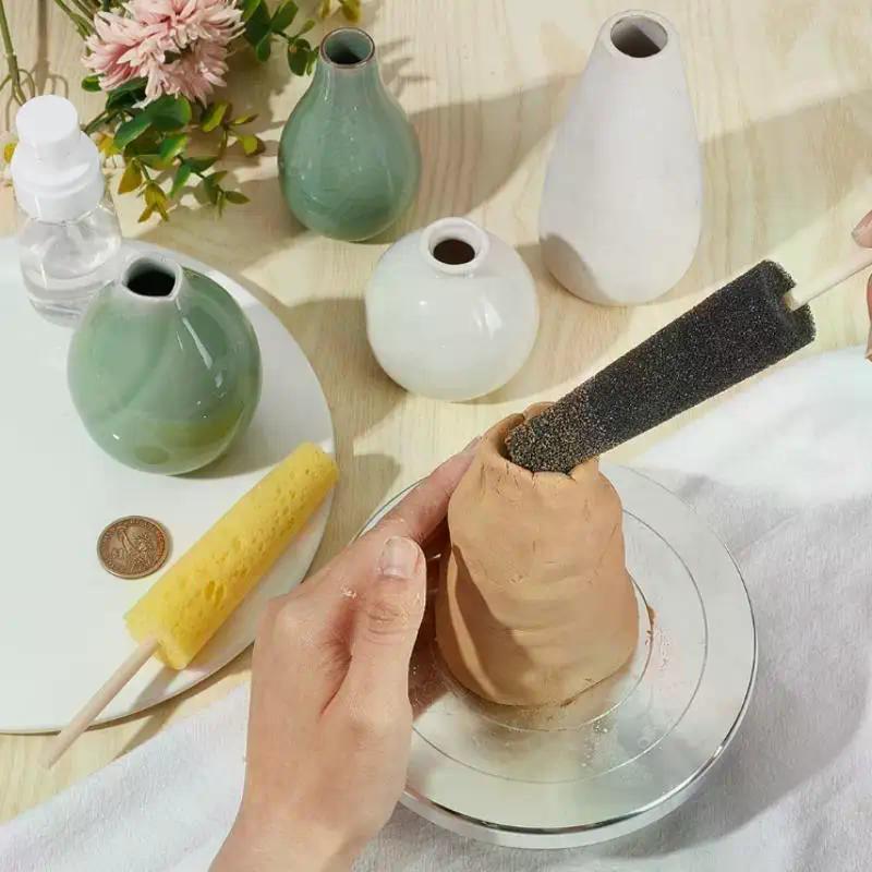 1/2PCS Pottery Pull Blank Tool Water Absorbing Sponge Stick DIY Ceramic Handicraft Blank Finishing Replenish Water Tool