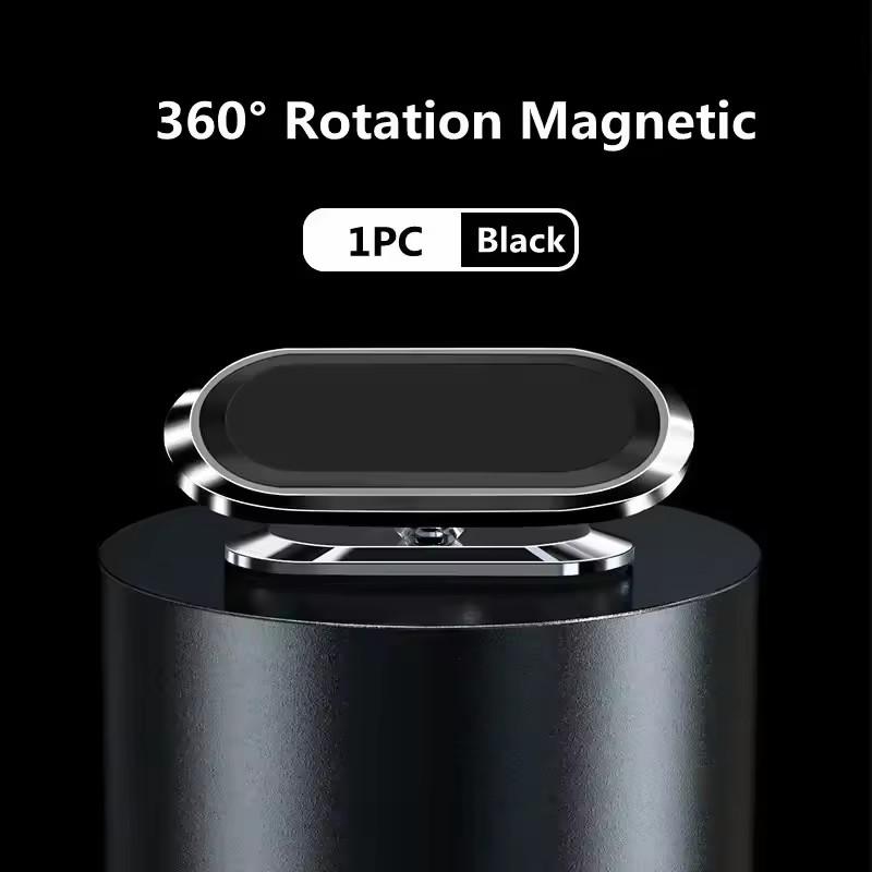 

360° Magnetic Car Phone Holder Magnet Smartphone Mobile Stand Cell GPS Support For iPhone 17 16 XR Xiaomi Mi Huawei Samsung LG чорний