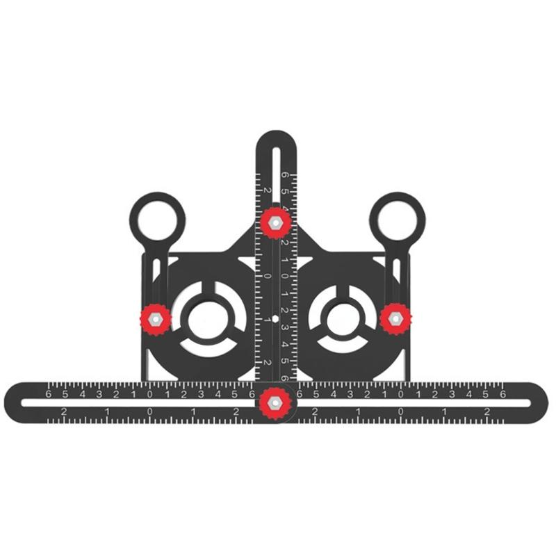 Aluminum Alloy Multi-function 6/12 Fold Ruler Angle Finder Universal Angler Ruler Metal Drill Guide Locator 6/12 Fold