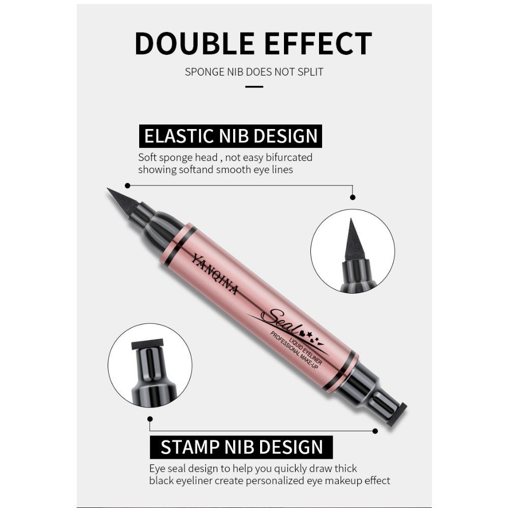 YANQINA Seal Pattern Eyeliner Double Head Eyeliner Beauty Makeup Beauty