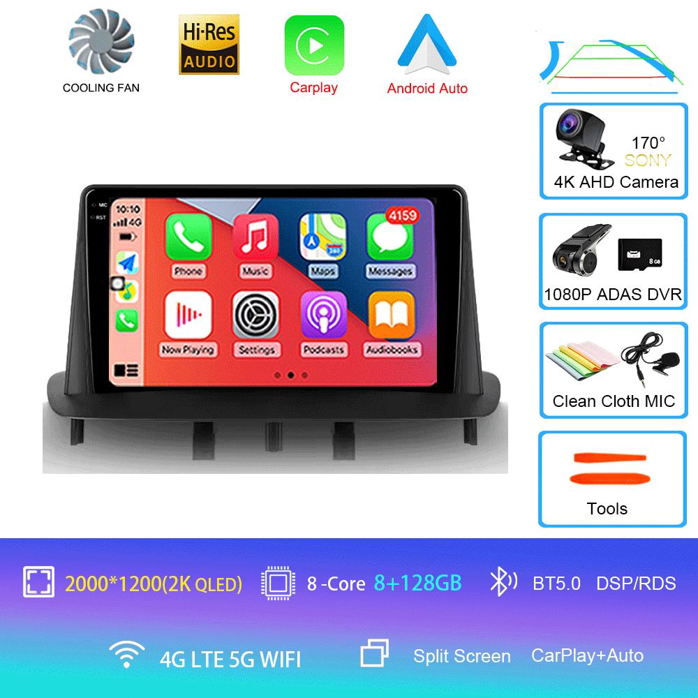 For Renault Megane 3 Fluence Samsung SM3 2008 - 2014 Car Radio Android 14 Carplay Auto Multimedia Player Stereo 2din Head Unit