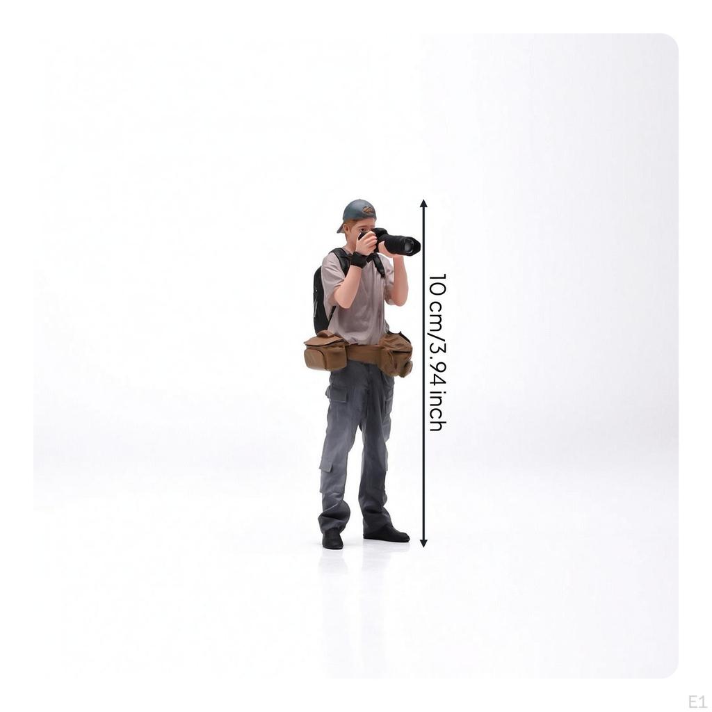 Photographer Figurine Hand-Painted Miniature Detailed
