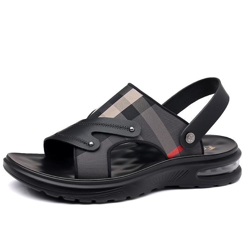 

Летняя обувь Мужские модные сандалии Плоские Нескользящие Летние Праздничные Брендовые Мужские Ботинки Черные 42 чёрный