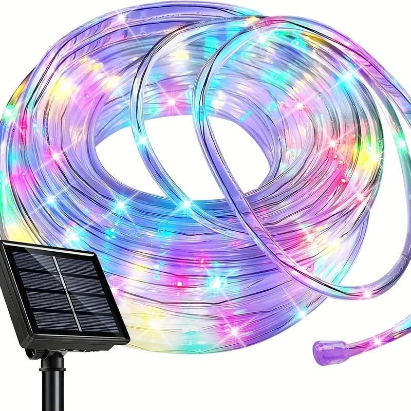 Solar Rope Light LED Outdoor Waterproof Copper Fairy String Tube Lights for Party Garden Yard Home Wedding Holiday Decoration