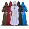 Halloween Monk Death Hooded Robes Priest Cloak Cosplay Costume Party Medieval