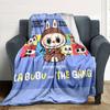 1Pc Labubu Cute Cartoon Blanket Soft Comfortable Polyester Blanket All Season Cozy Throw Bedroom Office Outdoor Use Christmas Gift Choice Print Home B