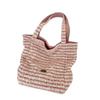 Simple Stripes Double Sided Back Faux Lamb Wool Women's Shoulder Bags Versatile Female Tote Bag Large Capacity Ladies Handbag