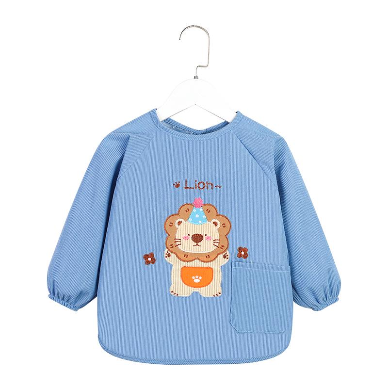 

Водонепроникний вельветовий комбінезон для дітей, дитячий нагрудник, унісекс фартух - Плямивостійкий, з довгим рукавом, для годування Size 15 - For 0-2 years