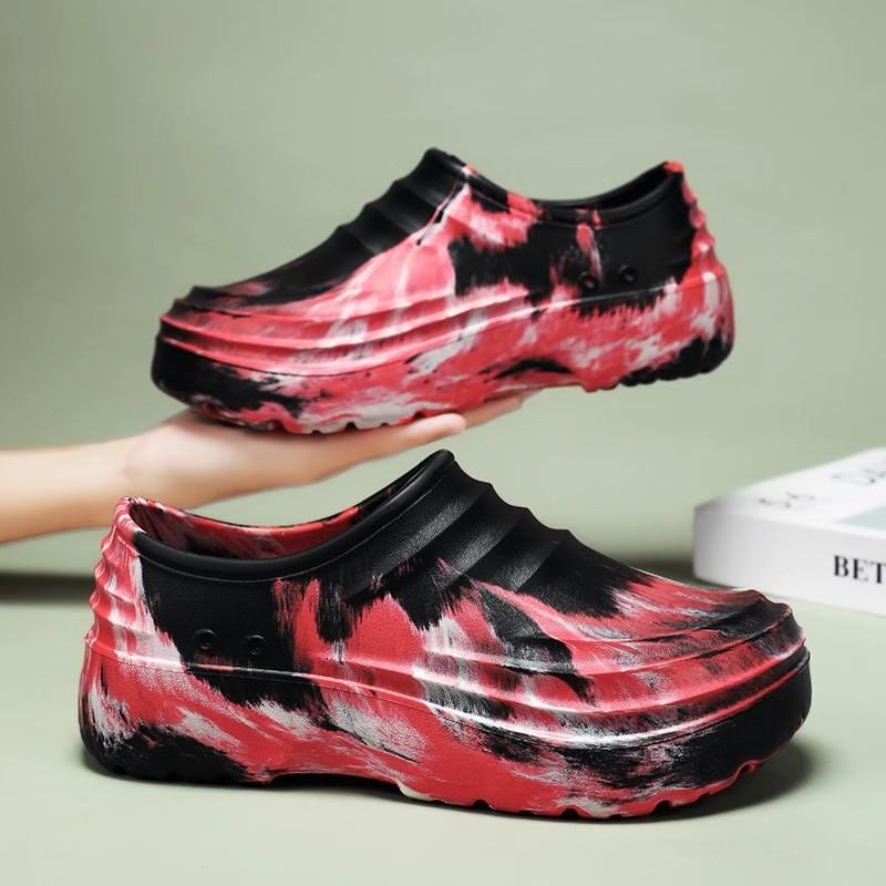 Foreign Trade Chef Men's Shoes Winter Kitchen Work Casual Work Shoes One Pedal Sports Platform Slippers