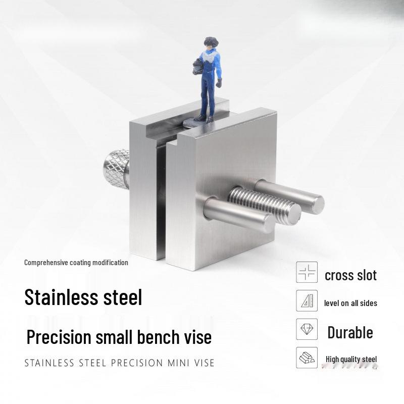 Stainless Steel Small Bench Vise for Model Painting and Gundam Modification
