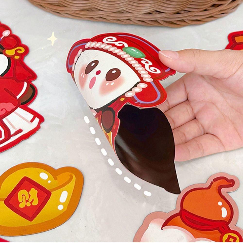 Chinese Style 2025 Magnetic Couplet Traditional New Year Door Decoration Living Room