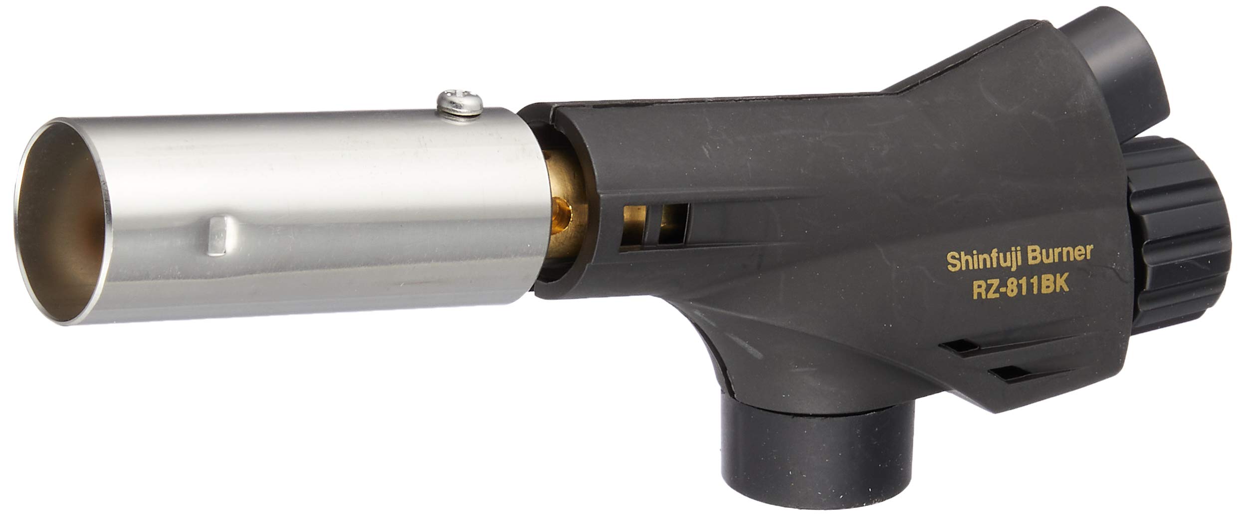 

Японская газовая горелка Shin Fuji Burner, Мощная горелка, Возможность использования в перевернутом положении, Для обжига, сварки, регулировки пламени, Диаметр сопла: 22 мм, Компактный, Черный