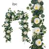 Artificial Rattan Rose & Eucalyptus Flower Vine