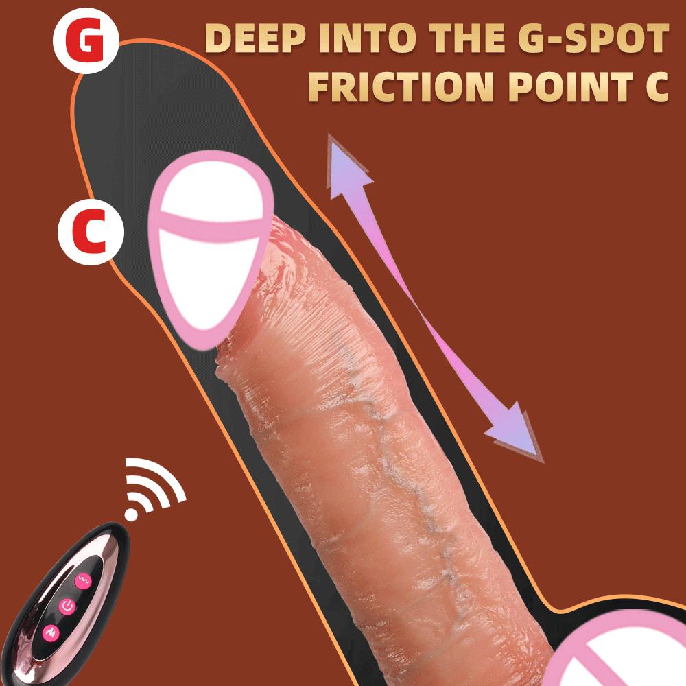 Remote Telescopic Vibrator Dildo  Women Realistic Penis Heating Swing Vagina Anal Massager Naughty Adult Sex Toys Sex Shop 18