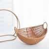 Faux Woven Cat Bed Semi Enclosed Cat Cave Bed Waterproof Indoor Cat House Basket Style Pet Bed for Cats