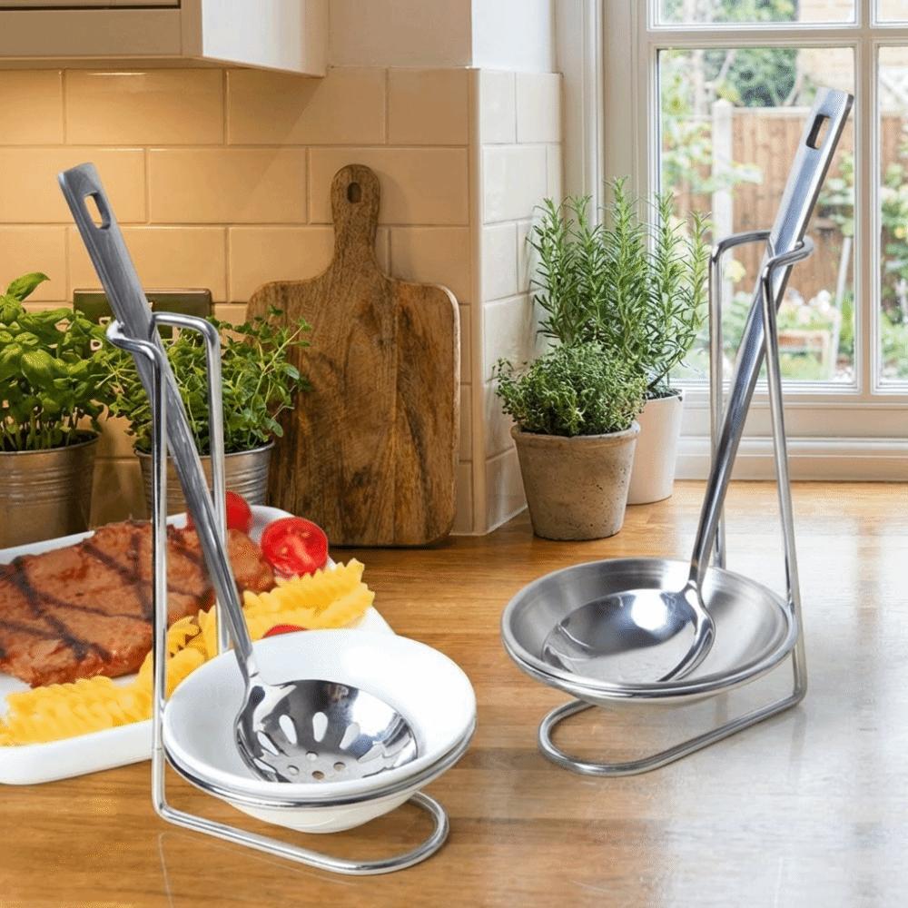 Stable Scoop Holder Space Saving Cooking Utensils Bracket modern Vertical Spoon Rest  hotel