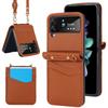 Crossbody Cards Solt Wallet Leather Case For Samsung Galaxy Z Flip 6 5 4 3 5G Flip5 Flip4 Slim Bag Long Lanyard Holder Cover