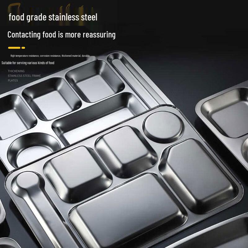 Shuang Jun Ma 304 Stainless Steel Divided Meal Tray