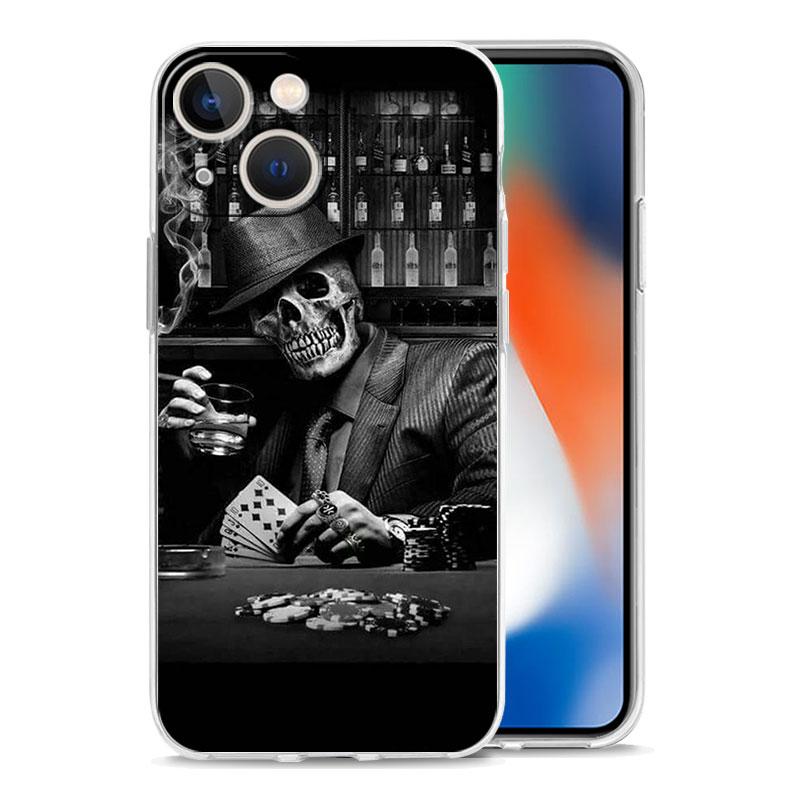 Phone Case For iPhone 17 Cases iPhone Air 16 15 12 13 14 Pro Max 7 8 Plus 16Pro iPhone11 Cover Grim Reaper Skull Skeleton