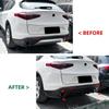 Per Alfa Romeo Stelvio 2017-24 Diffusore Posteriore Lip Look Fibra di Carbonio/Nero Lucido Spoiler Coda Bagagliaio Splitter Protezione Copertura