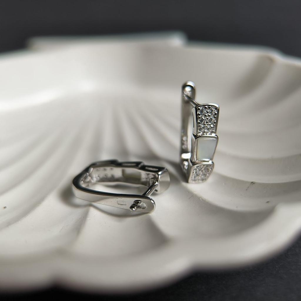 Cercei din argint cu sidef natural (2187523)