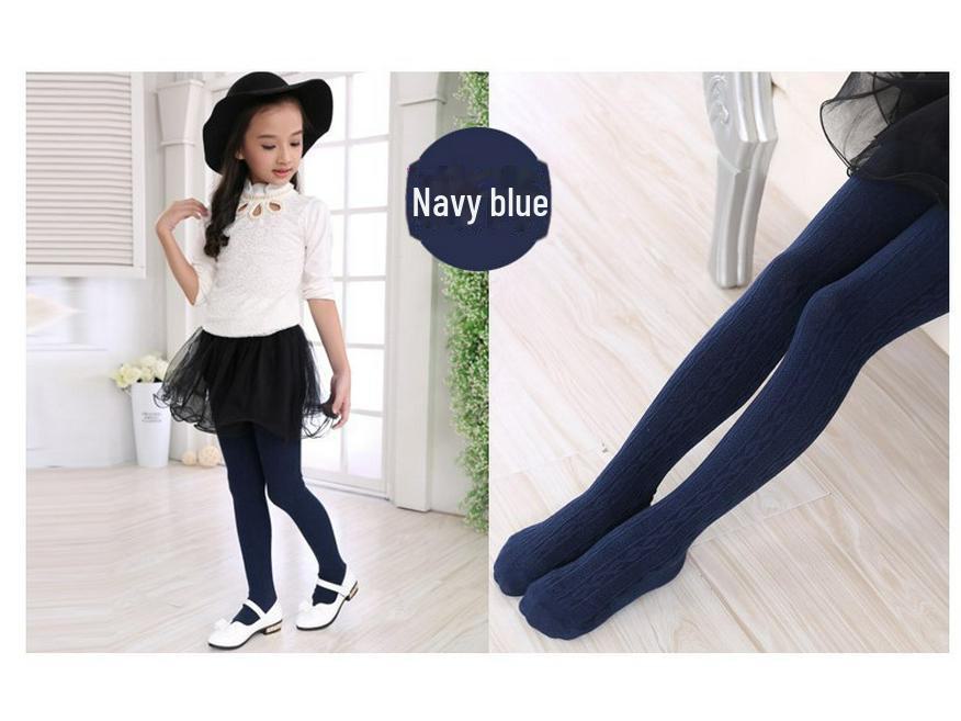 

Весенние трикотажные леггинсы для девочек из хлопка с вертикальными полосками - антипиллинговые танцевальные колготки Size 135