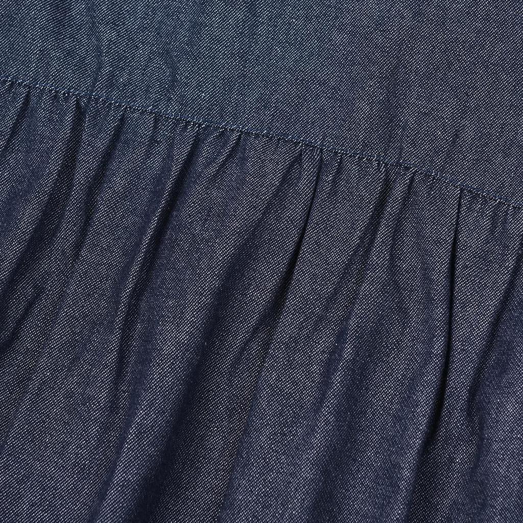 Kusguru Japan Dress Dark Size M Women's KOP505-88 Blue,