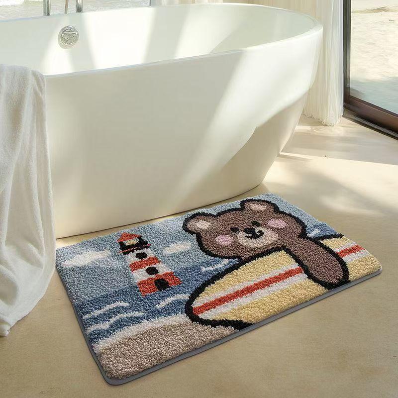 Imitation cashmere bathroom floor mat toilet toilet toilet door  absorbent foot mat household  carpet