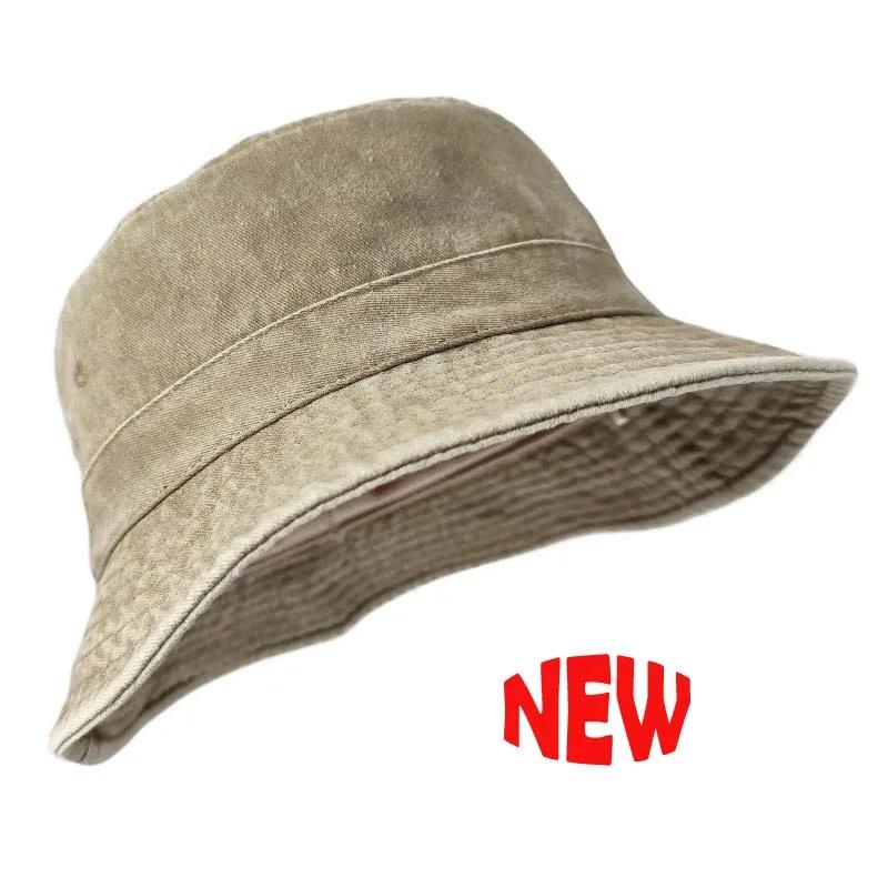Korean Unisex Oversize Big Head Bucket Hats Washed Cotton Fisherman Sun Hat Plus Size Bob Panama Fisherman Hat Big Size Sun Hat