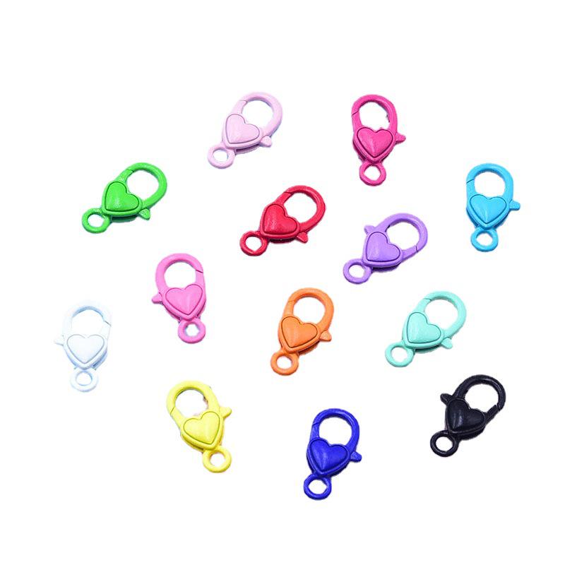 Heart-Shaped Lobster Clasp Keyring  Phone Charm