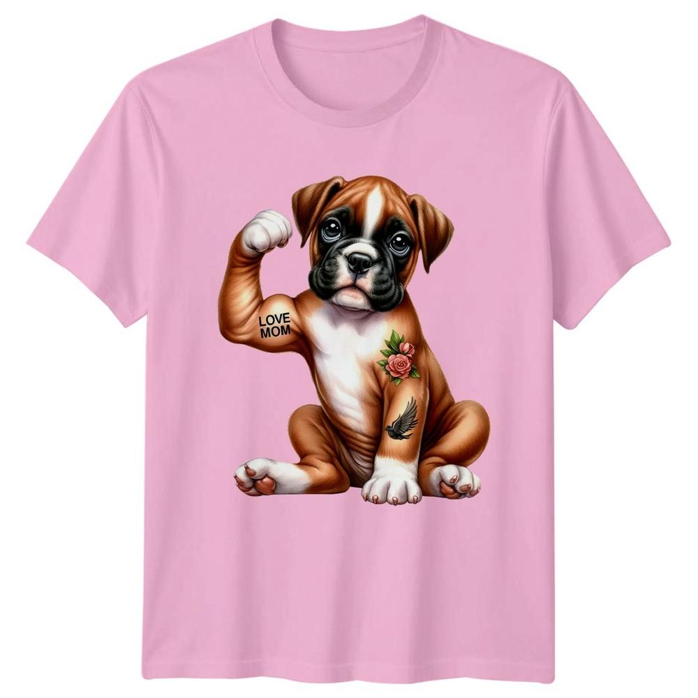 Boxer Puppy Love Mom Tattoo Animals Dogs Unisex Unisex Graphic Tee