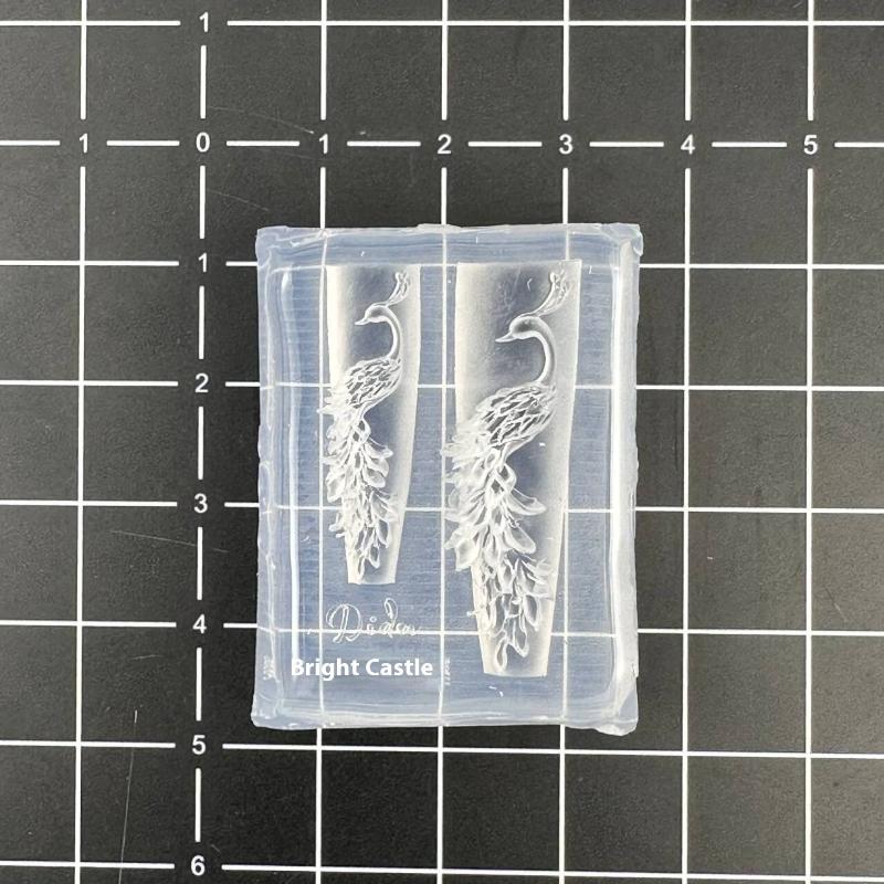 3D Nail Art Bear Rabbit Silicone Mold UV Gel Polish Stamping Stencils Relief Bowknot DIY Design Nail Charms Carving Mould