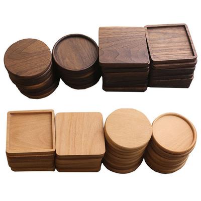 1 Pezzo Sottobicchieri Sottopiatti in Legno Tazza da Tè Caffè Pad Decorazione Durevole Resistente al Calore Quadrato Rotondo Sottobevande Portaciotola Teiera 88cm