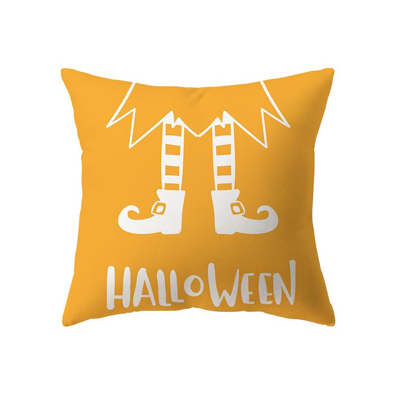 Halloween Theme Throw Pillow Cover Devil Pumpkin Throw Pillow Cover Sofa Chair Bed Cushion Cover Home Decor