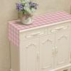 Nepnuser Linen Easter Pink and White Buffalo Check Plaid Table Runner Gingham Pink Farm Birthday Party Decorations Home Kichen Dining Room Decor 72