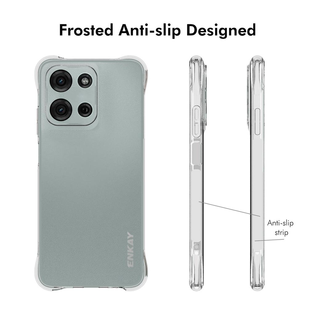 For Motorola Moto G Play (2025) 4G Clear Phone Case ENKAY HAT PRINCE Shockproof Anti-Slip TPU Cover