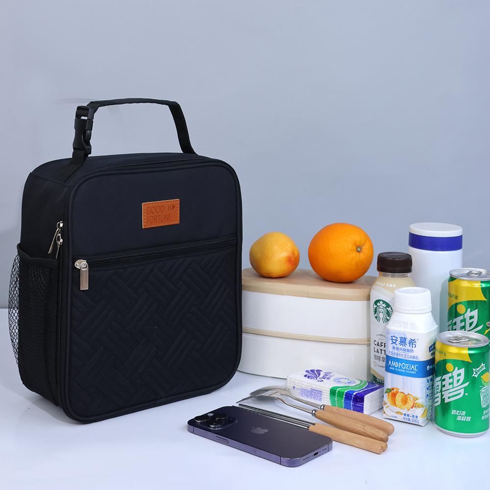 Large Capacity Lunch Bag Portable Picnic Food Storage Bag with Handle Multi-functional Insulated Multiple Pockets Lunch Bags