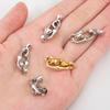18K Copper Gold Plated Double-Headed Bamboo Joint Buckle for Pearl Necklace Bracelet Closures Buckles DIY Jewelry Accessories