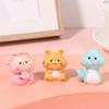 Cartoon Zodiac Color 3D Resin Doll Crafts Chinese Style Micro Landscape Bonsai Keychain Handbag Pendant Gift For Women