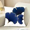Ginkgo Leaves Printed Cushion Cover Reversible Plush Pillow Cover For Car Sofa Bedroom Decorative Gift Pillowcase