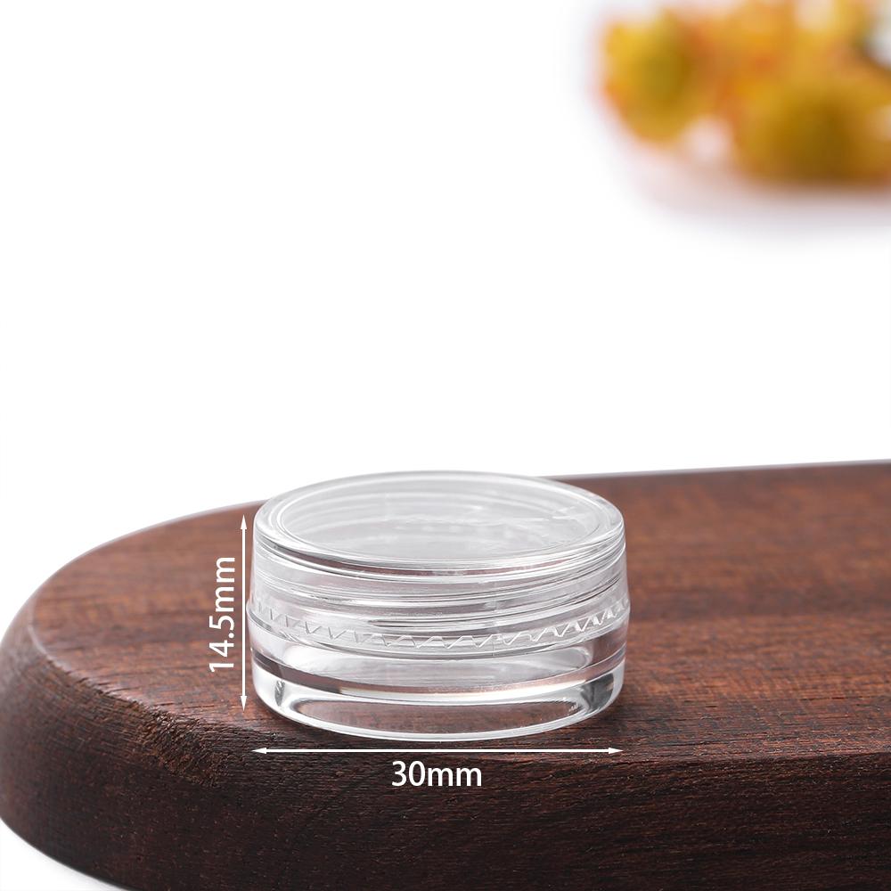 20pcs/Lots Mini Clear Round Plastic Containers Transparent Storage Containers for Jewelry Making Bead Nail Art Craft Supplies