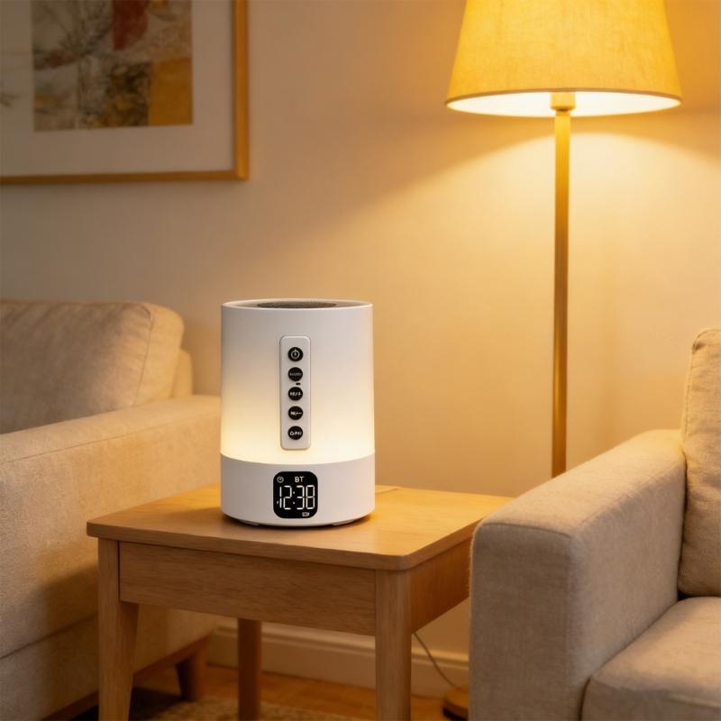 Multifunctional Bluetooth-compatible Speaker Color Changing Night Light And Digital Alarm Clock Providing Calming Sounds