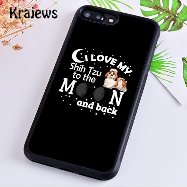 Krajews Cartoon Shih Tzu Dog Mom Soft Phone Case Cover For iPhone 16 15 SE2020 14 6 7 8 plus 11 12 13 pro max coque Fundas