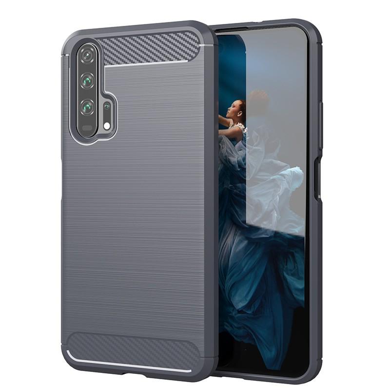 

Suitable Glory 20Pro/S Phone Case 20/20 Lite Carbon Fiber Pattern Drop Resistance Protective Cover Glory 20 Lite серый