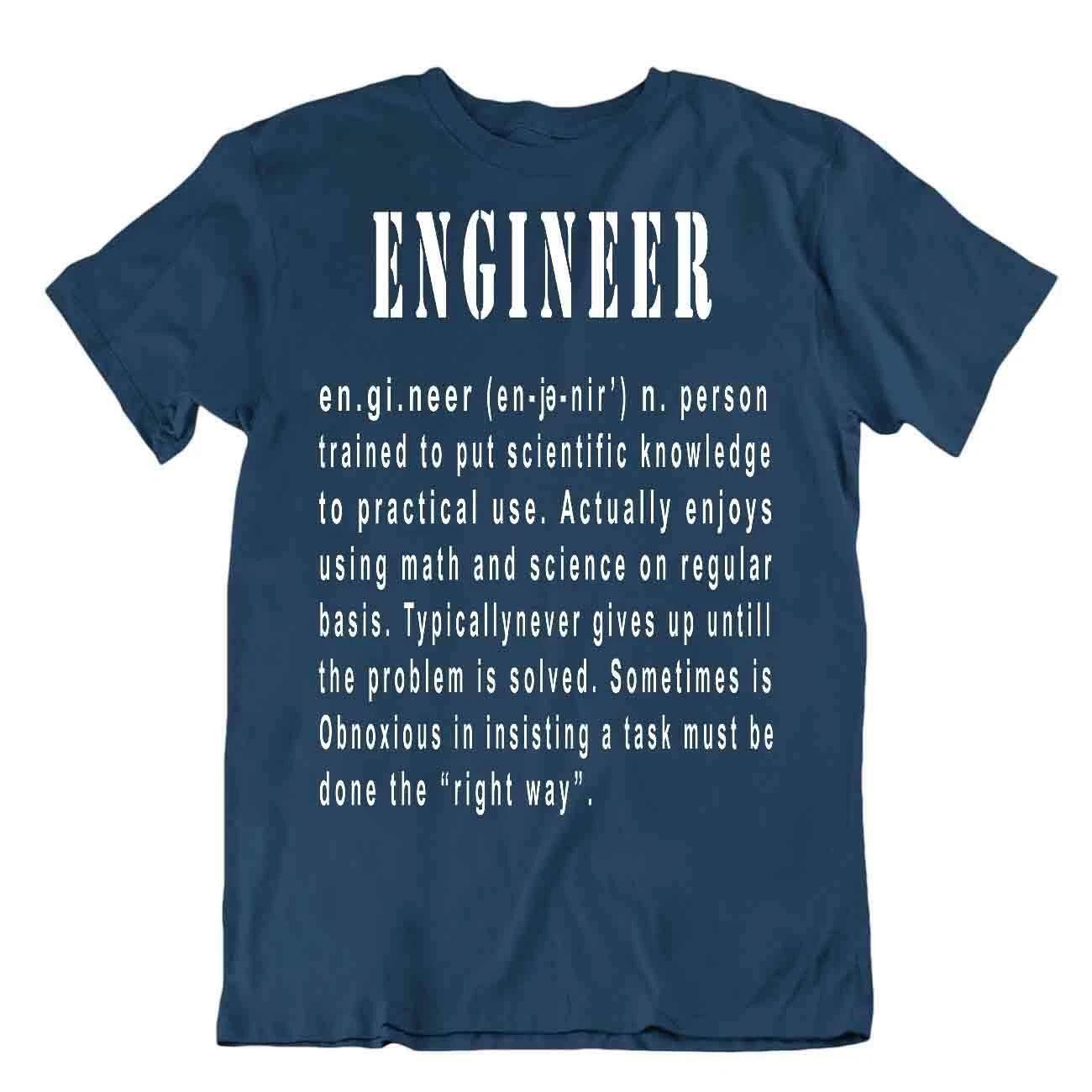 Engineer Definition T Shirt Architect Shirt Funny Builder Joke Tee 4XL