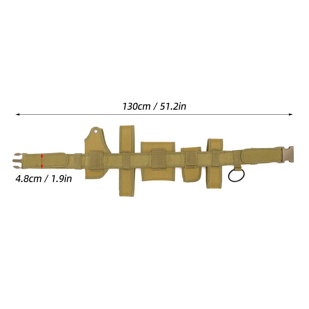Adjustable Heavy Duty 6 In 1 Utility Belt Law Enforcement Quick-Release Belt with Pouch for Police