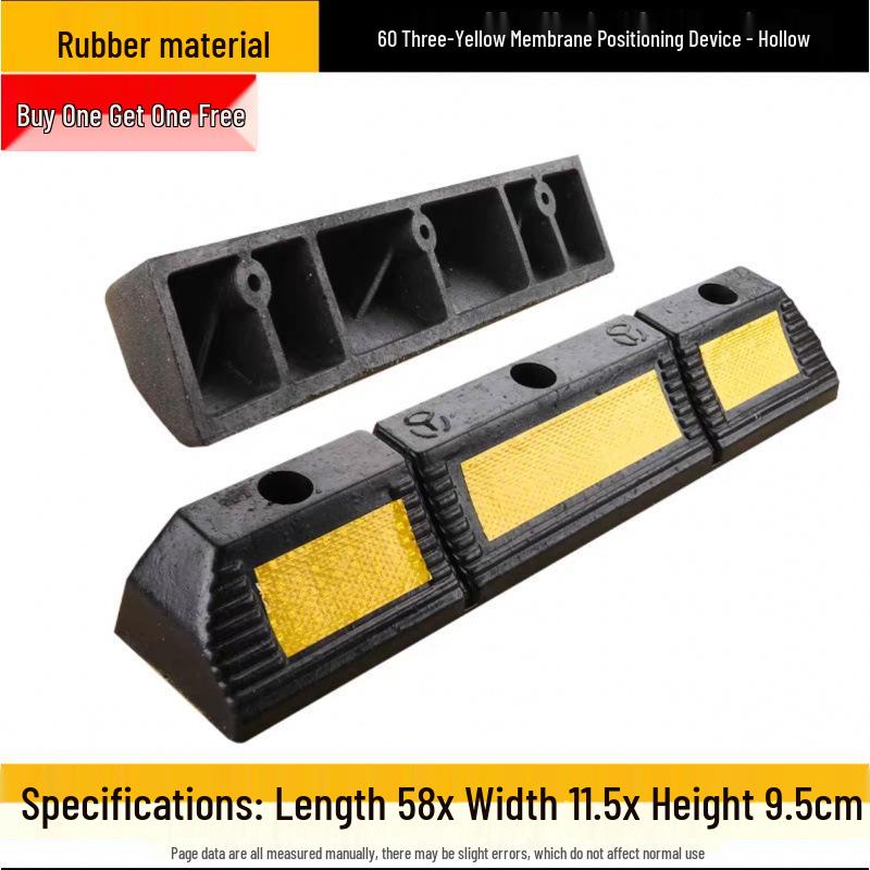 Rubber and Plastic Wheel Chock & Bollard: Car Stop, Anti-Collision Block, Curb Ramp, Parking Lot Vehicle Stopper